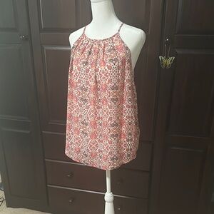 Alice Blue Pink and White Sleeveless Camisole
